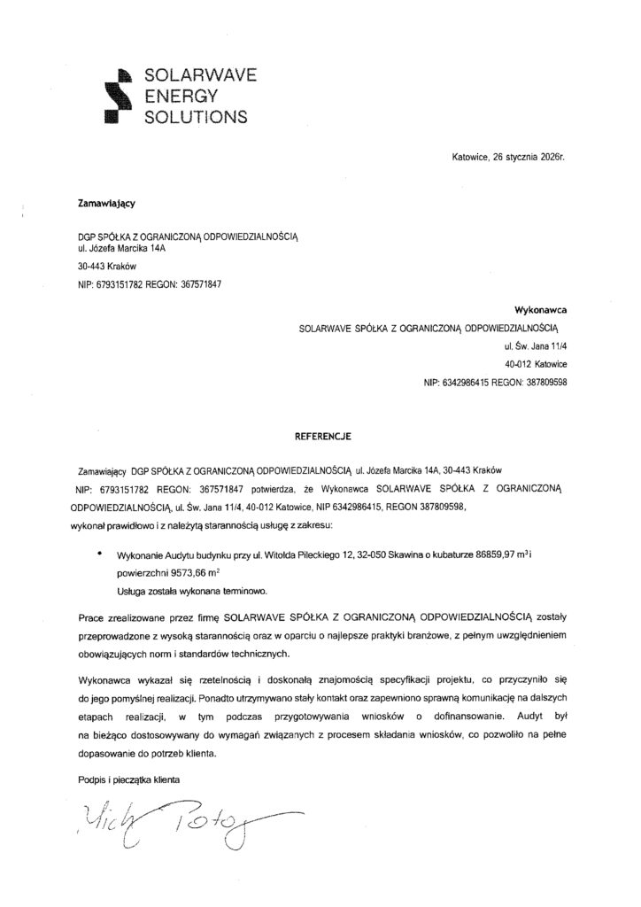 Referencje SolarWave - DGP Potoplak