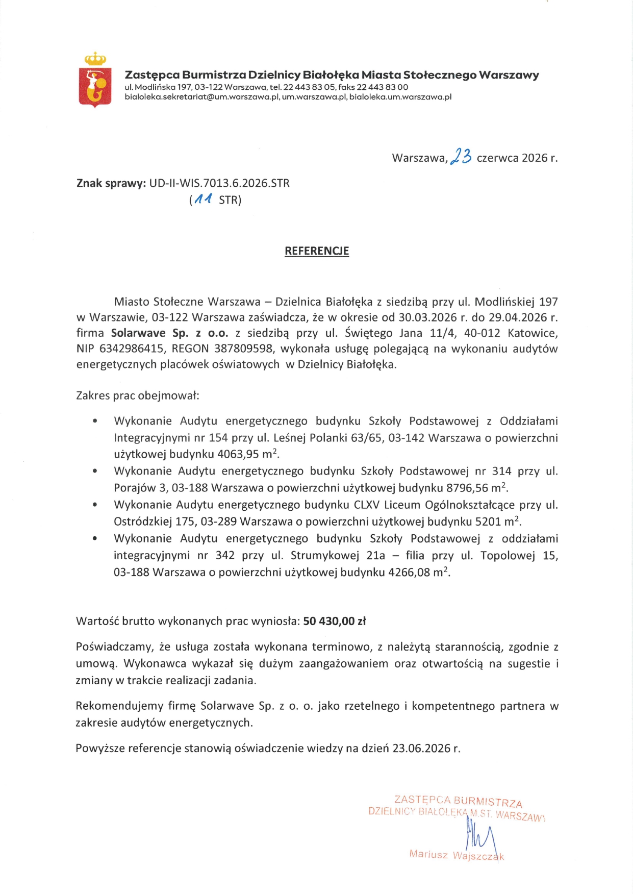 Referencje SolarWave